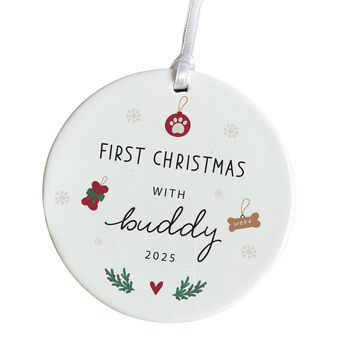 Pet First Christmas Gift Ceramic Ornament, 3 of 7