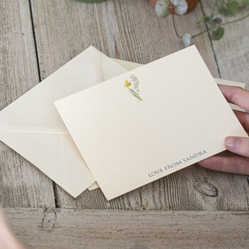 Personalised Couple's Birth Flower Thank You Cards, 2 of 3