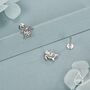 Turtle 16 G Flat Back Stud Earrings In Sterling Silver, thumbnail 6 of 10