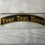 Large 29cm Top Arched Rocker One Line Personalised Text Embroidered Fabric Iron On Patch, thumbnail 2 of 6