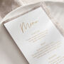 Tree Doodle Foiled Christmas Dinner Menu Card Set, thumbnail 2 of 2