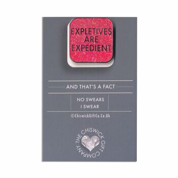 Expletives Are Expedient Enamel Pin Badge, 2 of 2