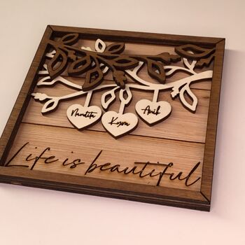 Personalized Wedding Gift Wooden Sign, 3 of 4