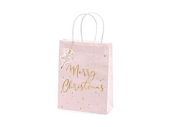 Three Pink Nutcracker Ballerina Christmas Gift Bags, 4 of 8