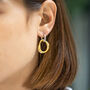 Gold And Silver Double Link Hoop Earrings In A Box, thumbnail 1 of 5
