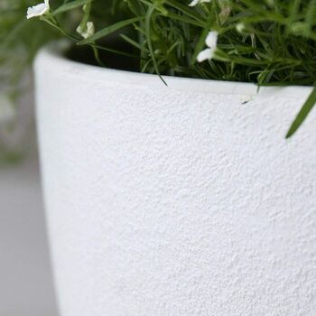 Pack Of Two Modern Planters Pots With Drainage Holes, 8 of 12