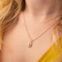 Textured Birthstone Initial Necklace, thumbnail 3 of 11