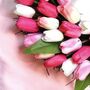 Handmade Pink And White Tulip Wreath, thumbnail 2 of 7