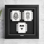 Personalised Couples Gift Royal Lion Playing Cards Gift Frame, thumbnail 3 of 9