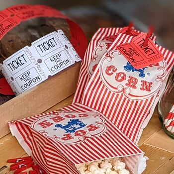 Vintage Themed Popcorn Party Box And Bags, 3 of 4