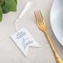 Personalised White Pennant Flag Name Place Setting, thumbnail 4 of 4