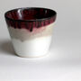 Handmade Japanese Beaker Mug Cherry X White, thumbnail 2 of 7