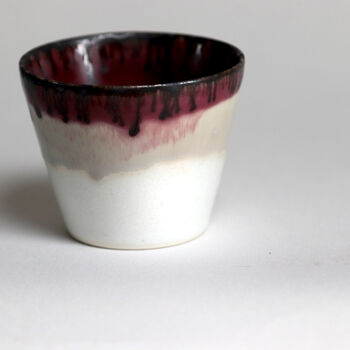 Handmade Japanese Beaker Mug Cherry X White, 2 of 7