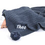 Personalised Bunny Comforter And Cable Blanket Steel, thumbnail 7 of 10