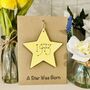 Personalised Year Of Birth Star Wooden Keepsake Card, thumbnail 3 of 11