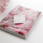 Pink Printed Flower Roses Scarf Lightweight Silver Flecks, thumbnail 4 of 12