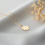 Four Leaf Clover Necklace With Initials, thumbnail 1 of 9