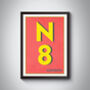 N8 Haringey, Crouch End London Postcode Print, thumbnail 5 of 10