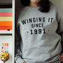 Personalised Mother's Day Winging It Sweatshirt, thumbnail 2 of 2
