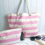 Personalised Rope Beach Bag And Accessories Bag, thumbnail 1 of 12