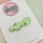 Neon Pale Green Bubble Glitter Resin Hair Clip / Festival Fashion Barrette / Y2 K Rave Aesthetic Hair Accessory, thumbnail 3 of 5