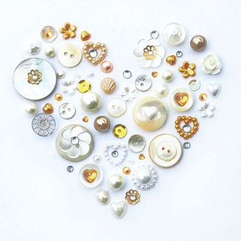 Personalised Golden Anniversary Button Heart, 4 of 8