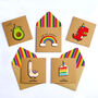 Handmade 3D Rainbow Birthday Cards Pack Of Five, thumbnail 1 of 6