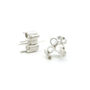 Brutalist Silver Stud Earrings | Megatropolis Earrings, thumbnail 5 of 10