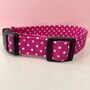 Pink Polka Dot Dog Collar And Lead/Leash Set, thumbnail 8 of 9