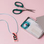 Pink Geometric Necklace Making Kit, Statment Diy Jewellery Craft Kit, thumbnail 9 of 9