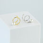 Sterling Silver Pearl Spiral Hoop Earrings, thumbnail 3 of 6