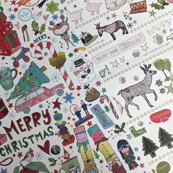 Recycled Christmas Wrapping Paper Three Sheets, 10 of 11