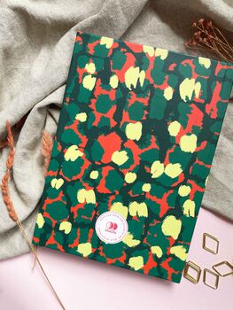 A5 Hardcover Lined Notebook With Torto Resort Pattern, 4 of 4