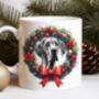 Personalised Great Dane Christmas Wreath Dog Mug, thumbnail 1 of 2