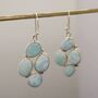 Larimar Drop Earrings: Sterling Silver Blue Gemstone, thumbnail 1 of 12