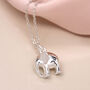 Tiny Sterling Silver Elephant Necklace, thumbnail 2 of 12