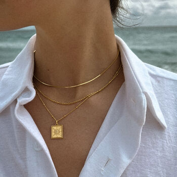 Twisted 14k Gold Plated Rope Chain Necklace, 2 of 4