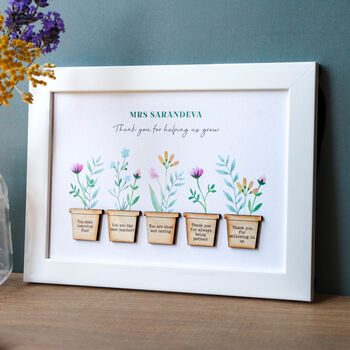 Wildflower Flower Pots Thank You Print, 2 of 2
