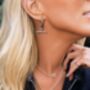 Waterproof Stainless Steel T Bar Hoop Earrings, thumbnail 1 of 4
