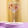 Poppy Hand Painted Gin Glass, thumbnail 1 of 4
