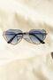 Blue Tint Metal Frame Heart Shaped Sunglasses, thumbnail 1 of 3