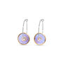 Ceramic, Glass And Gold Opal Frost Sterling Silver Hoop Earrings, thumbnail 1 of 6