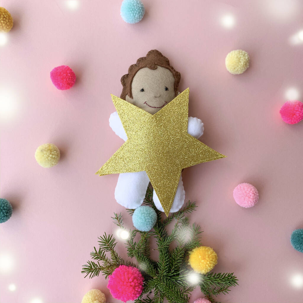 Personalised Felt Christmas Tree Topper By Miss Shelly Designs