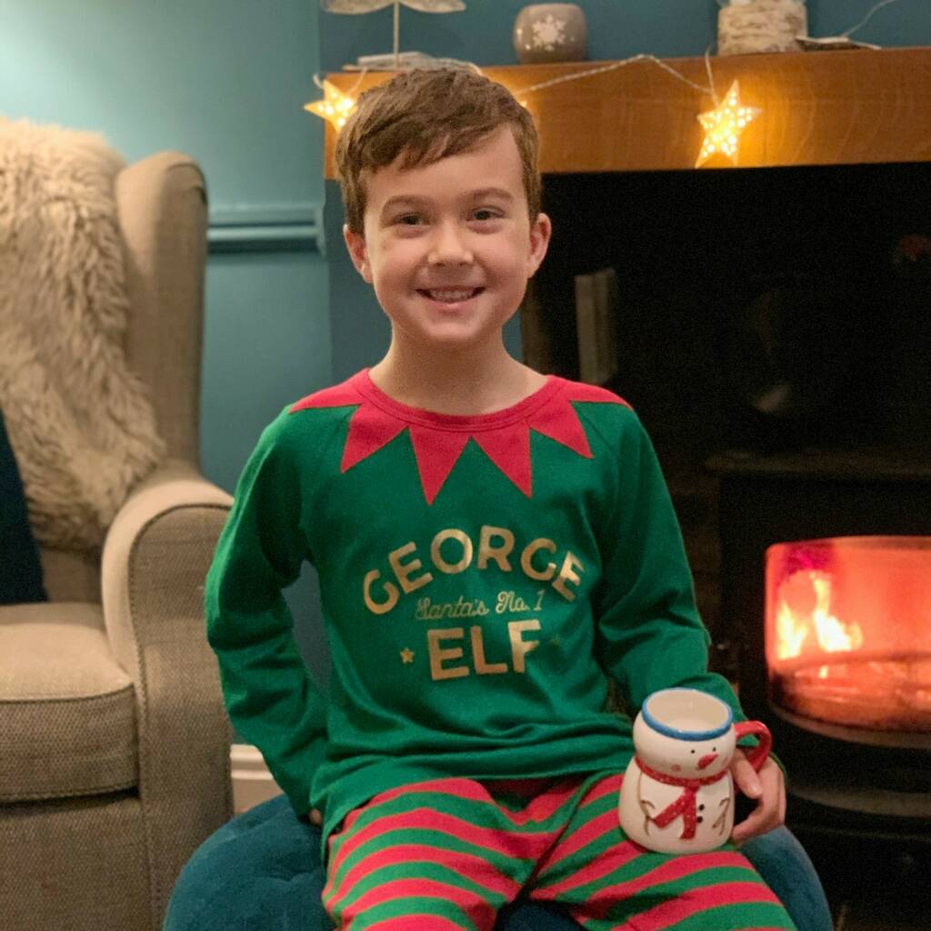 kids elf pajamas