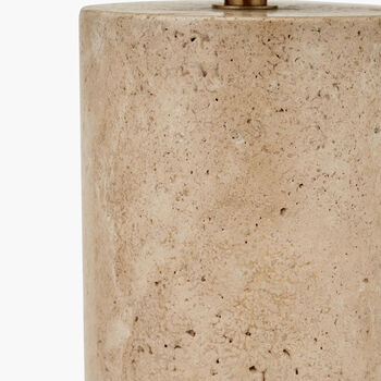 Costal Muted Tones Limestone Cylinder Table Lamp, 4 of 9