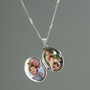 Gifts For Women Silver Oval Photo Locket Necklace, thumbnail 2 of 9