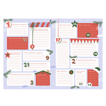 Personalised Kindness Advent Calendar For Kids, 10 of 12