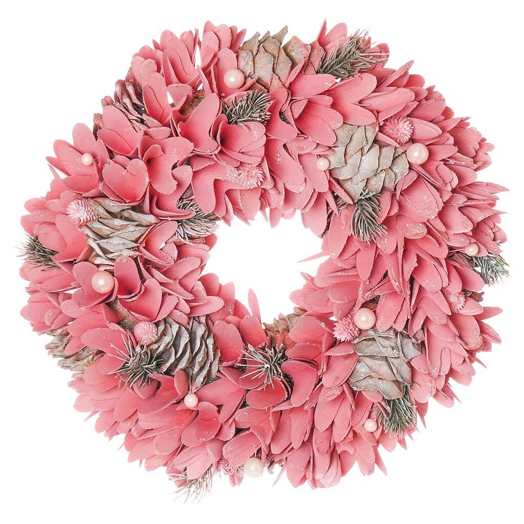 Luxury Blush Pink Petal Christmas Wreath By Dibor | notonthehighstreet.com