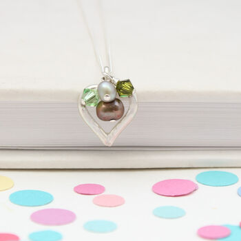 Mini Open Heart Necklace In A Variety Of Colours, 7 of 12
