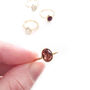 Swarovski Crystal Oval Ring In Brass, thumbnail 5 of 8